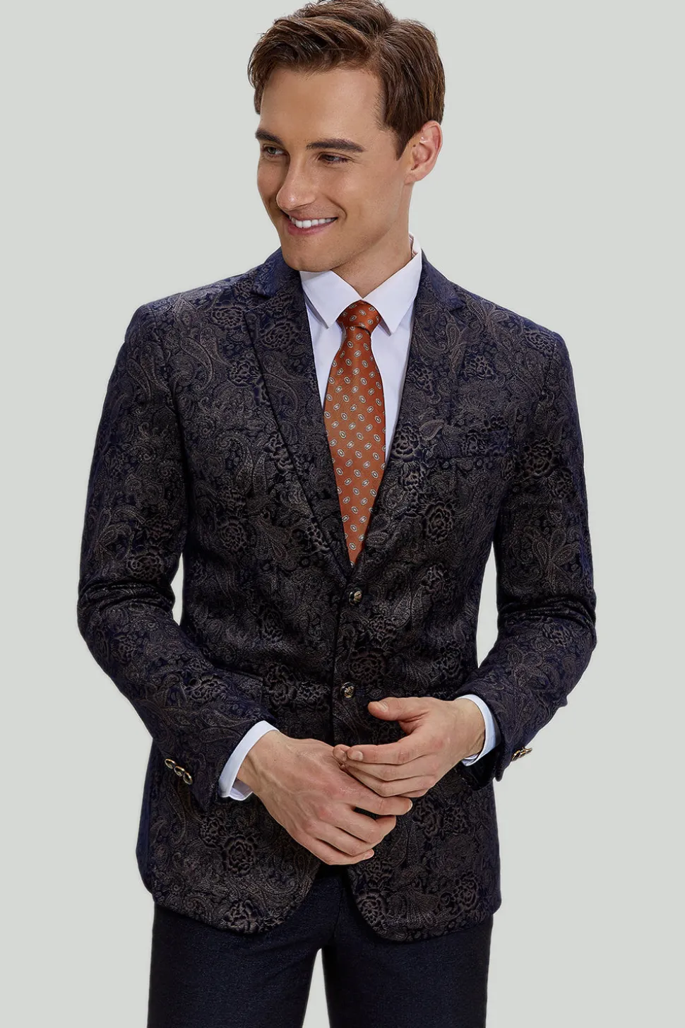 Blazer Masculino de Lapel Preto
