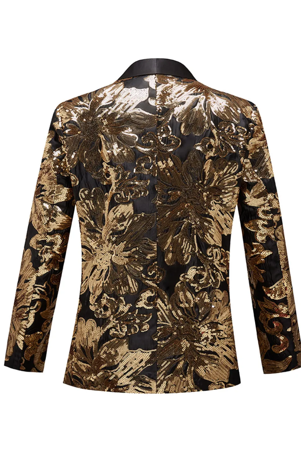 Blazer masculino em forma de flor dourada