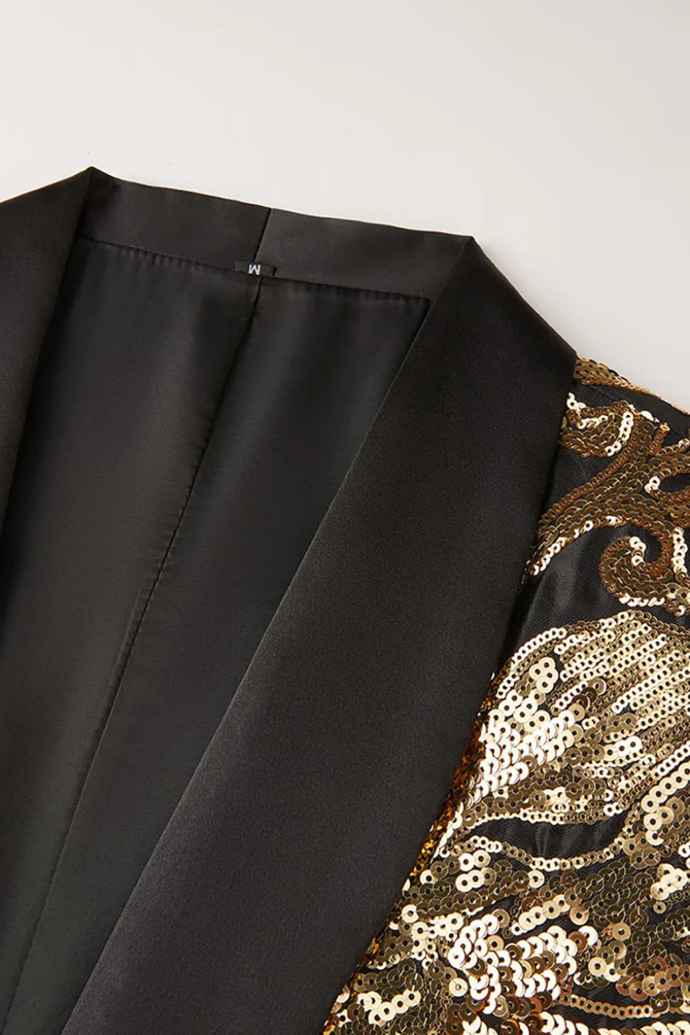 Blazer masculino em forma de flor dourada