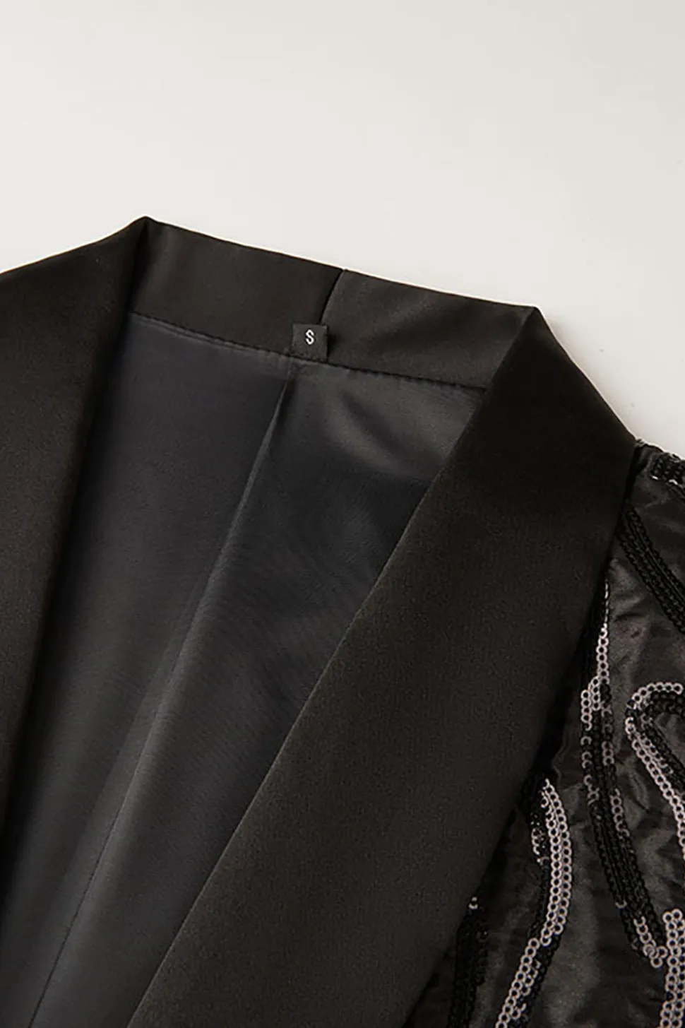 Blazer masculino jacquard um botão preto
