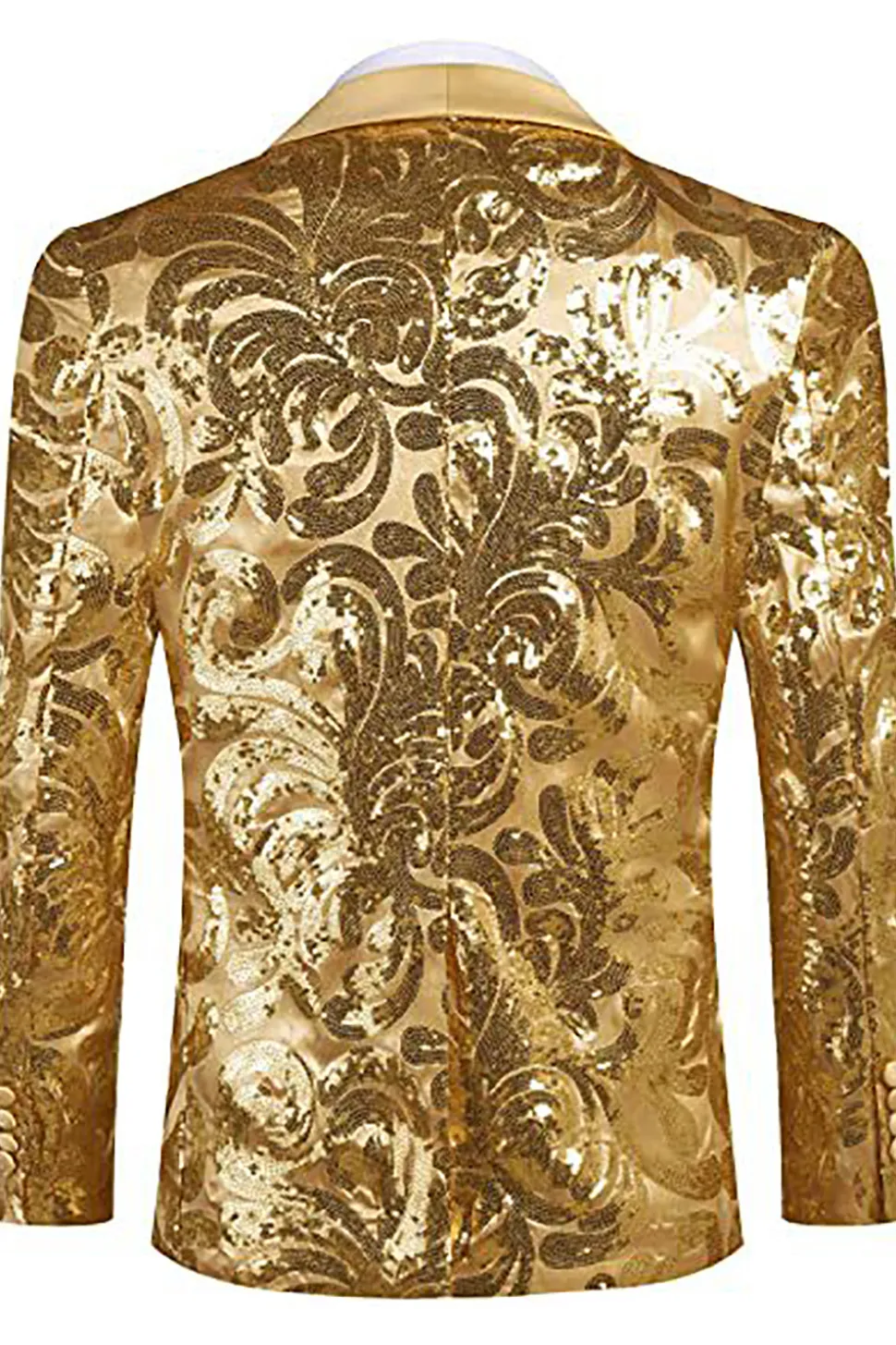 Blazer Masculino Lapela Shawl Dourado