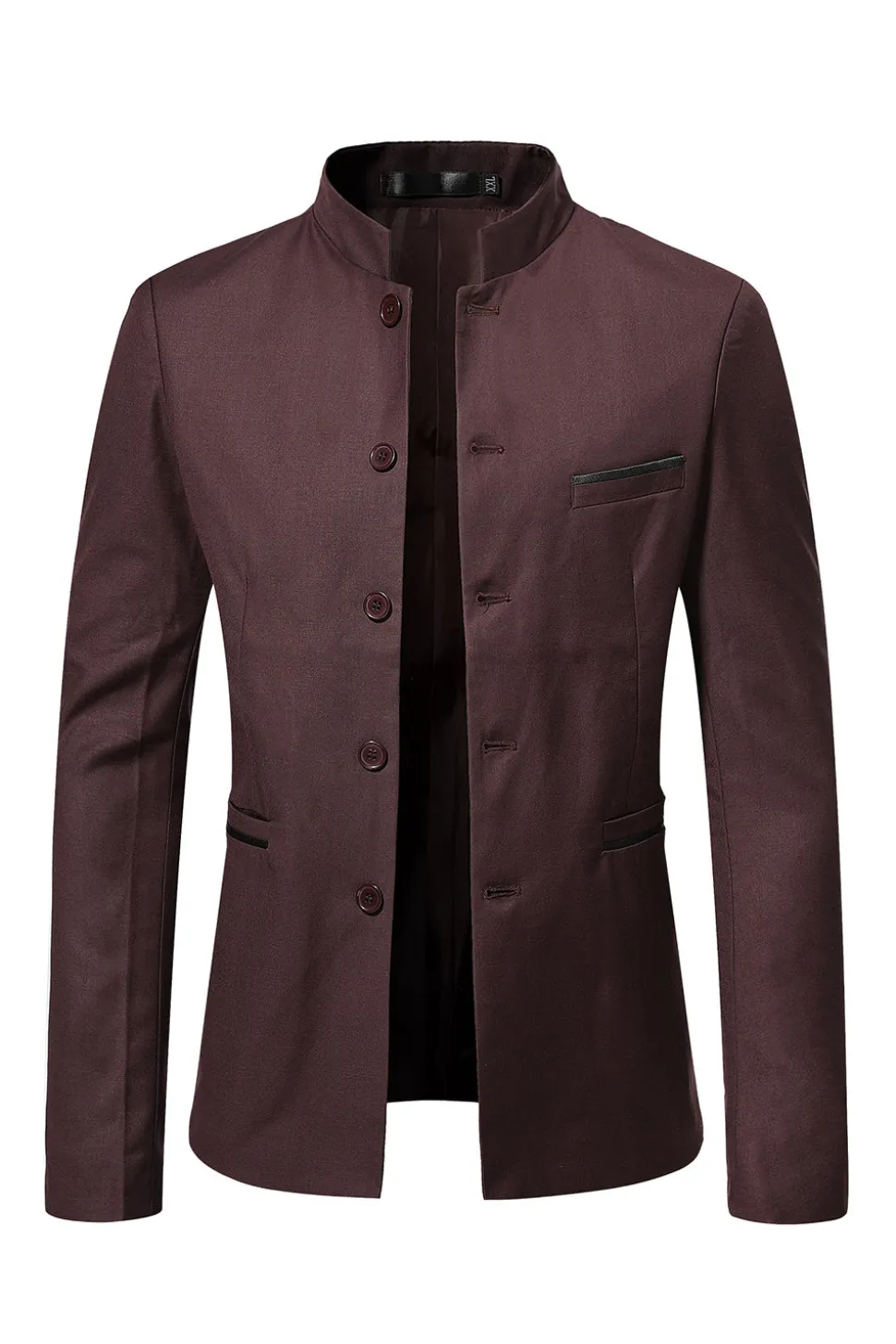 Blazer masculino único peito castanho