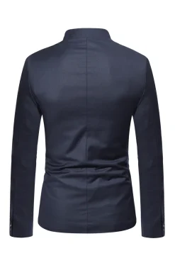 Blazer masculino único peito castanho
