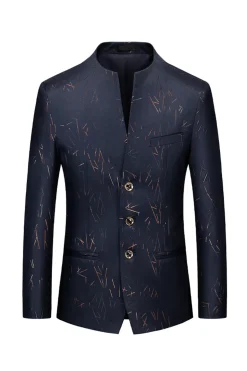 Blazer masculino único peito marinha