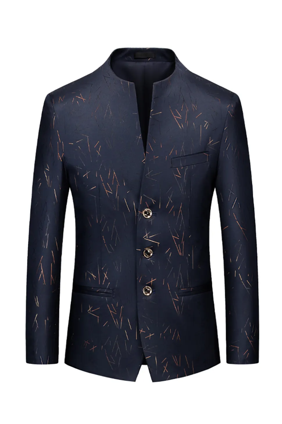 Blazer masculino único peito marinha