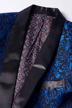 Blazer masculino rosa Lapela Shawl Jacquard