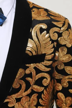 Blazer Masculino Slim Fit Ouro
