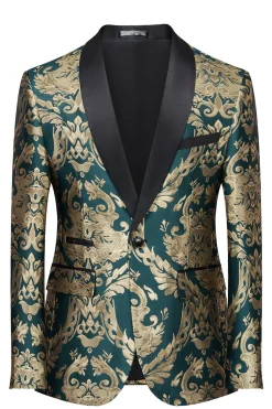 Blazer Masculino Verde Escuro com Bordado