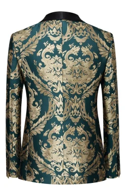 Blazer Masculino Verde Escuro com Bordado
