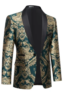 Blazer Masculino Verde Escuro com Bordado