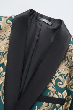 Blazer Masculino Verde Escuro com Bordado