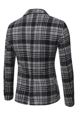 Blazer para homem duplo peito preto