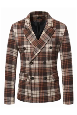 Blazer para homem duplo peito preto