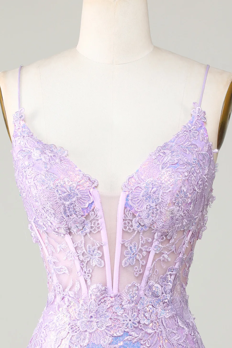 Bling Bodycon Esparguete Correias Purple Corset Homecoming Dress com Criss Cross Back