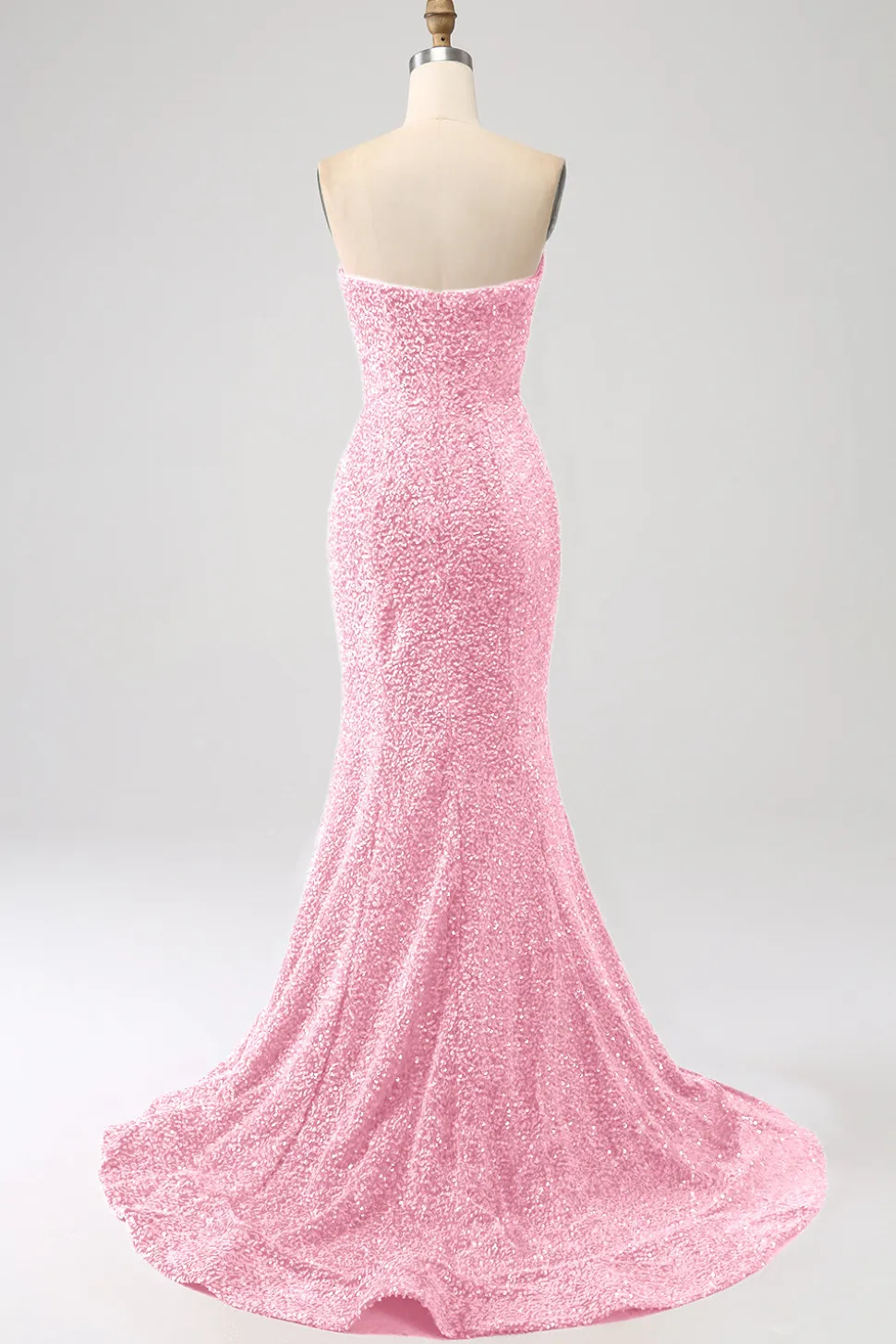 Bling Sereia Querida Hot Pink Sequins Long Prom Dress