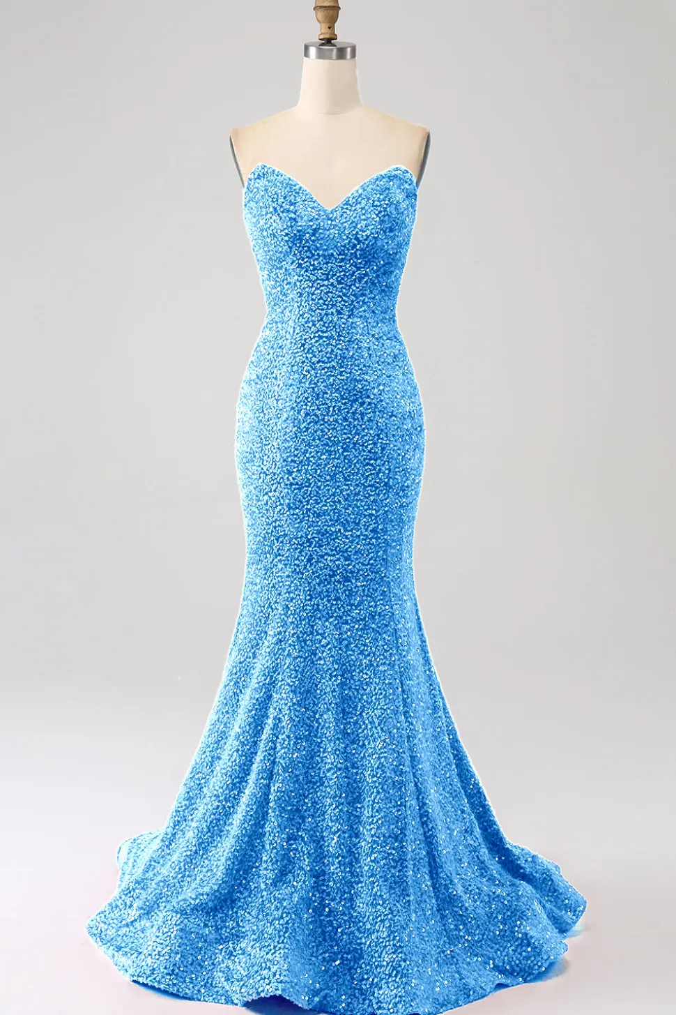 Bling Sereia Querida Hot Pink Sequins Long Prom Dress