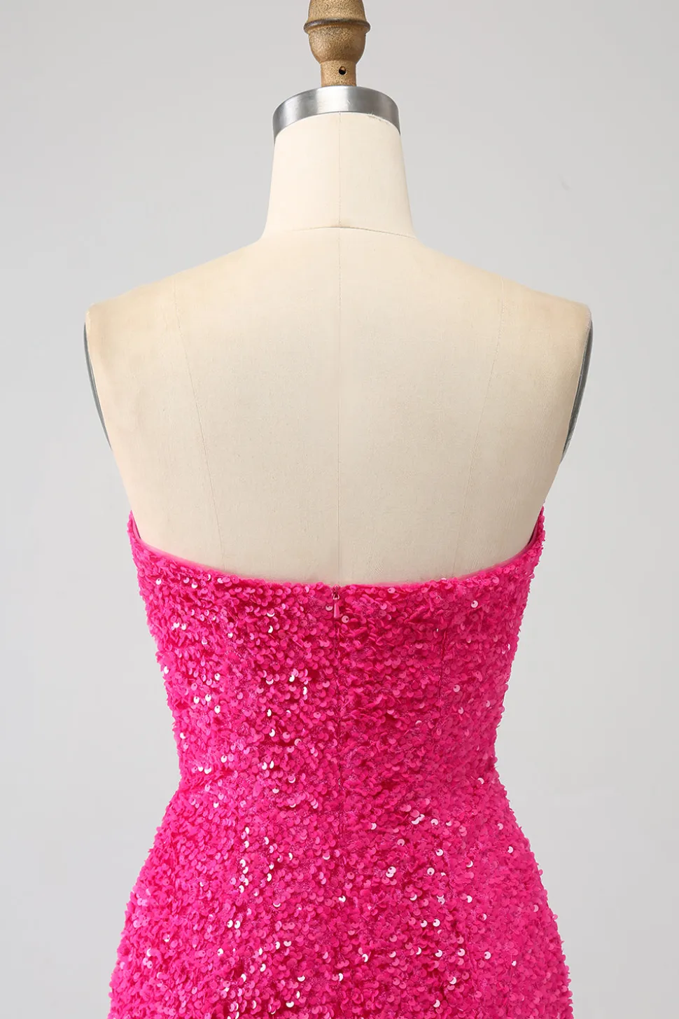 Bling Sereia Querida Hot Pink Sequins Long Prom Dress