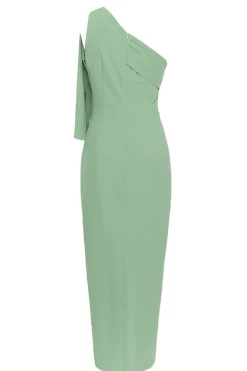 Blue One Shoulder Bodycon Vestido de Coquetel Longo