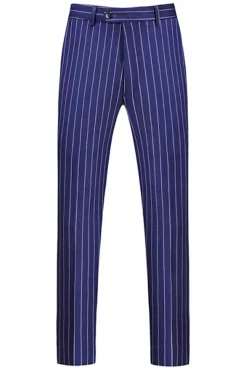 Blue Peak Lapel listrado 2 peças homens ternos