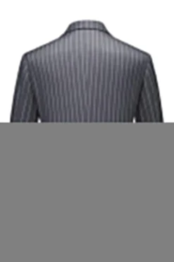 Blue Peak Lapel listrado 2 peças homens ternos