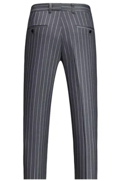 Blue Peak Lapel listrado 2 peças homens ternos