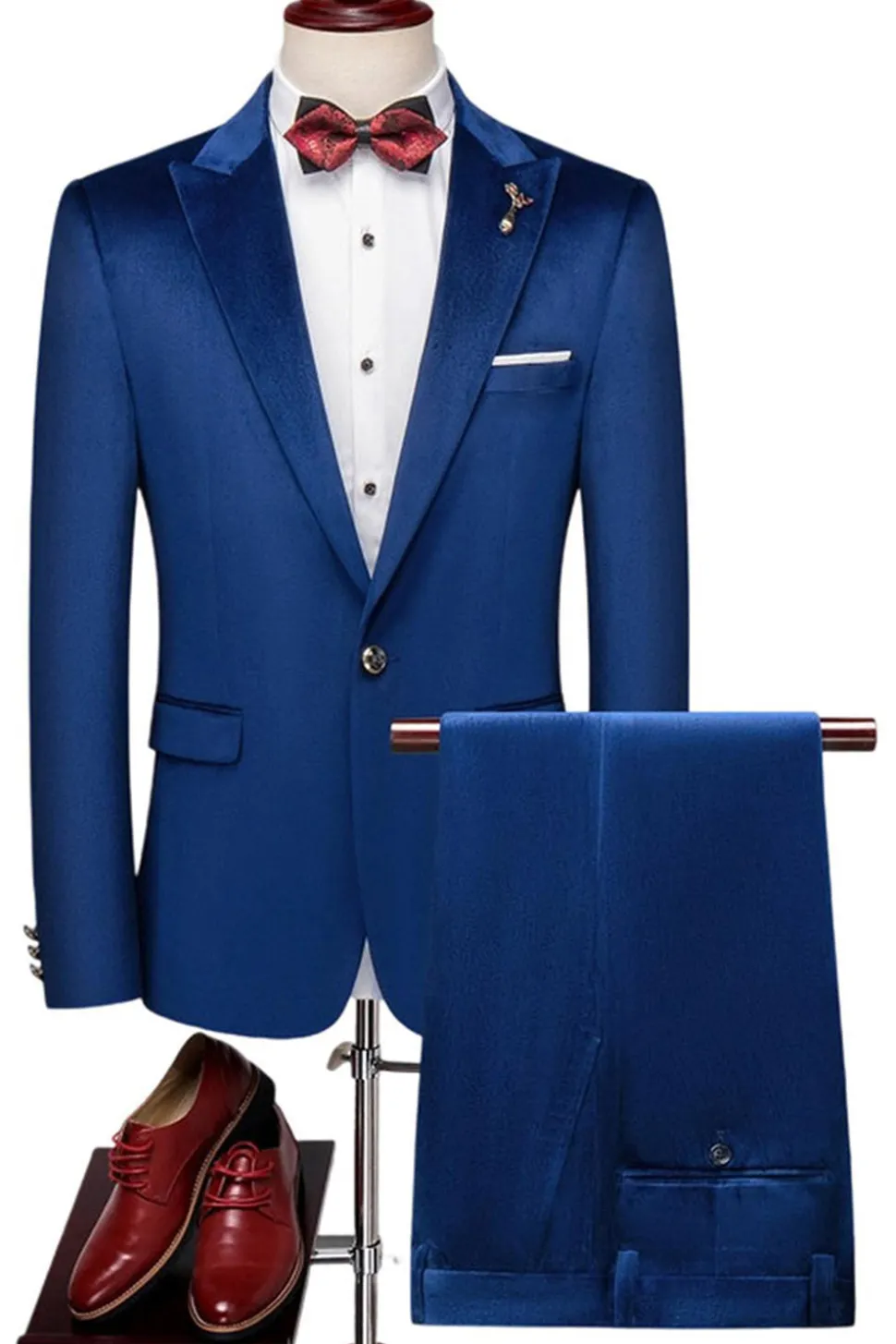 Blue Peak Lapela 2 Peças Slim Fit Prom Ternos