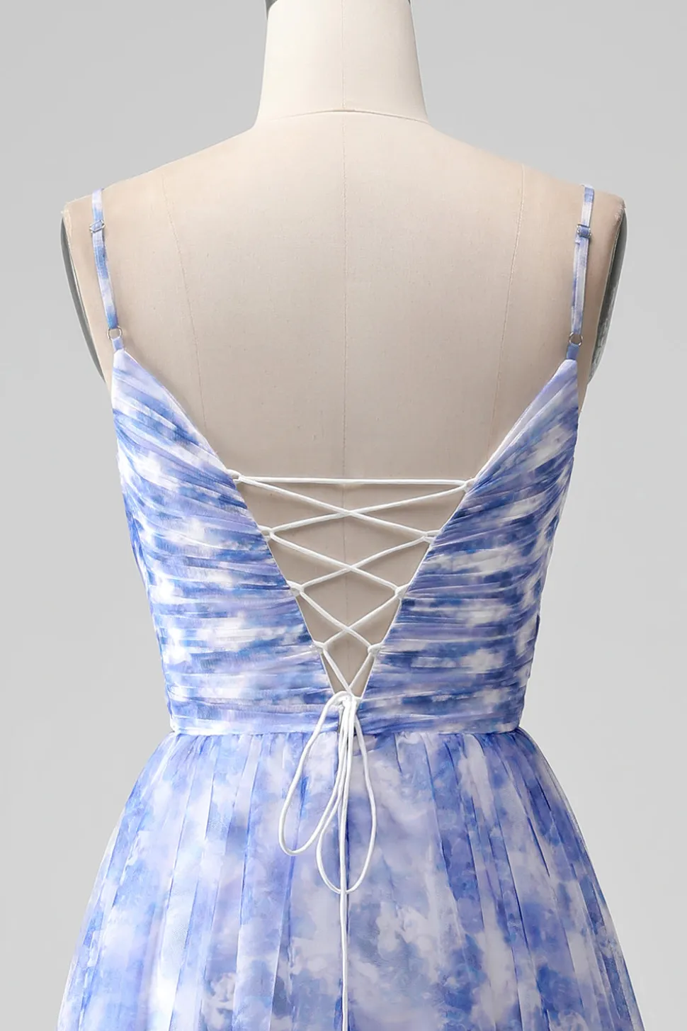 Blue Print Uma Linha Esparguete Correias Longo Vestido Madrinha