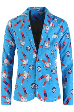 Blue Shawl Lapel 3-Piece terno masculino para o Natal