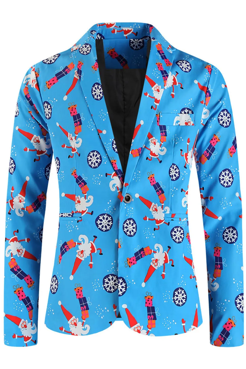 Blue Shawl Lapel 3-Piece terno masculino para o Natal