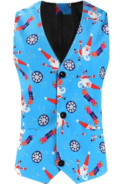 Blue Shawl Lapel 3-Piece terno masculino para o Natal