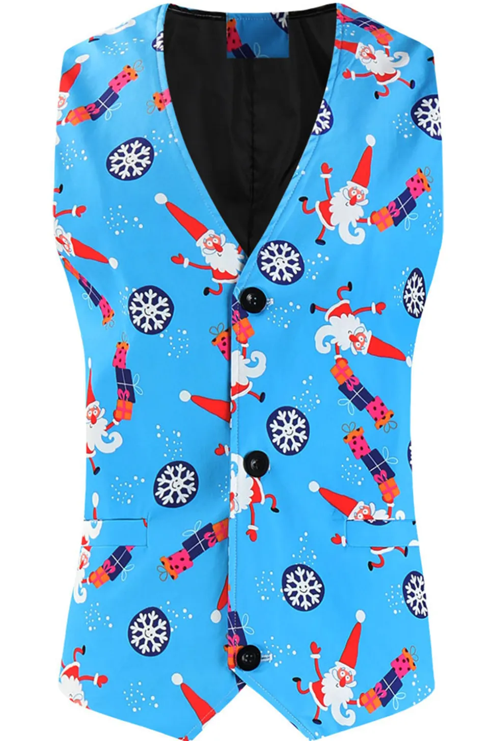 Blue Shawl Lapel 3-Piece terno masculino para o Natal