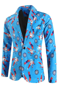 Blue Shawl Lapel 3-Piece terno masculino para o Natal