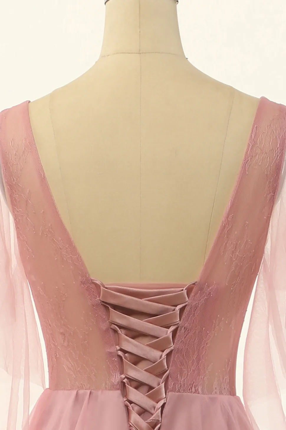 Blush Beading Tulle A-line Vestido de baile