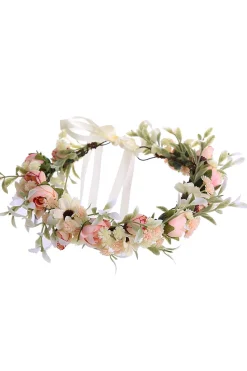 Blush Camélia Floral Coroa Noiva Casamento Headband
