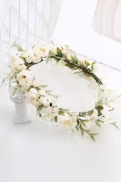 Blush Camélia Floral Coroa Noiva Casamento Headband