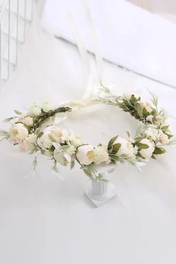 Blush Camélia Floral Coroa Noiva Casamento Headband