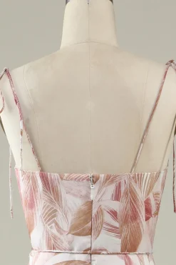 Blush Floral Boho Sereia Vestido Madrinha
