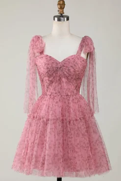Blush Impresso A-Line Short Tulle Homecoming Dress