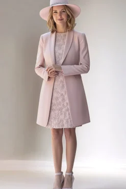 Blush mangas compridas apliques 2 peças mãe do vestido da noiva