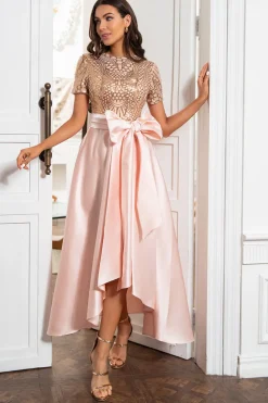 Blush Mãe do Vestido de Noiva com Lantejoulas