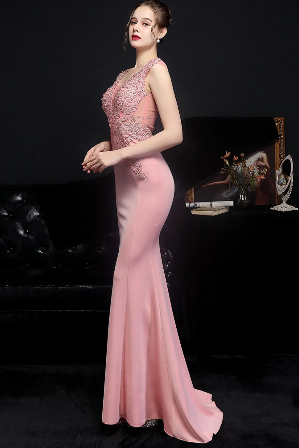 Blush Mermaid Vestido de baile