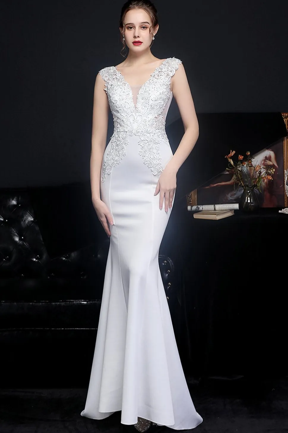Blush Mermaid Vestido de baile