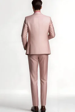 Blush Notched Lapel 2 Peças Homens Prom Ternos