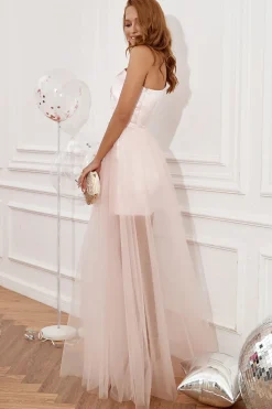 Blush One Shoulder destecável vestido de regresso a casa