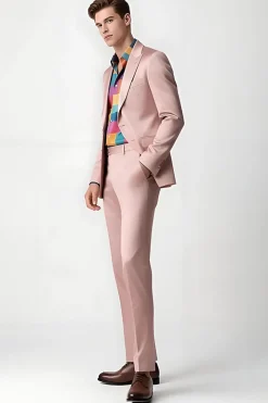 Blush Peak Lapela 2 Peças Ternos Masculinos