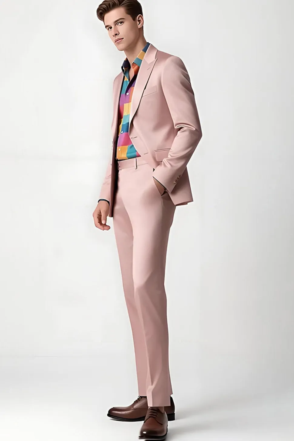Blush Peak Lapela 2 Peças Ternos Masculinos