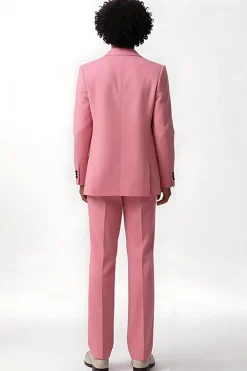 Blush Pico Lapela 2 Peça Single Breasted Men Prom Suits