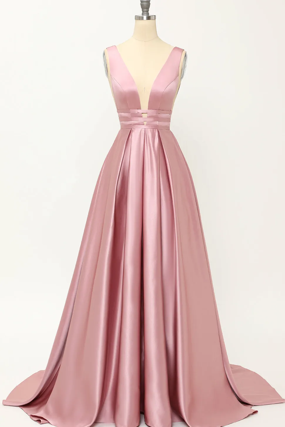 Blush Satin Longo Vestido de Baile