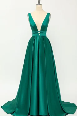 Blush Satin Longo Vestido de Baile
