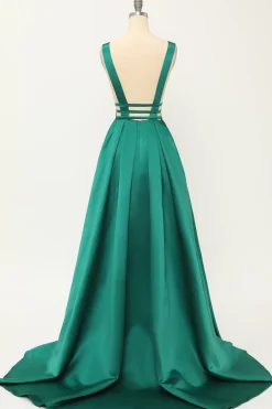 Blush Satin Longo Vestido de Baile